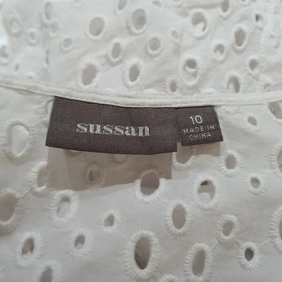Sussan White Broderie Anglaise Shirt - Picture 5 of 7